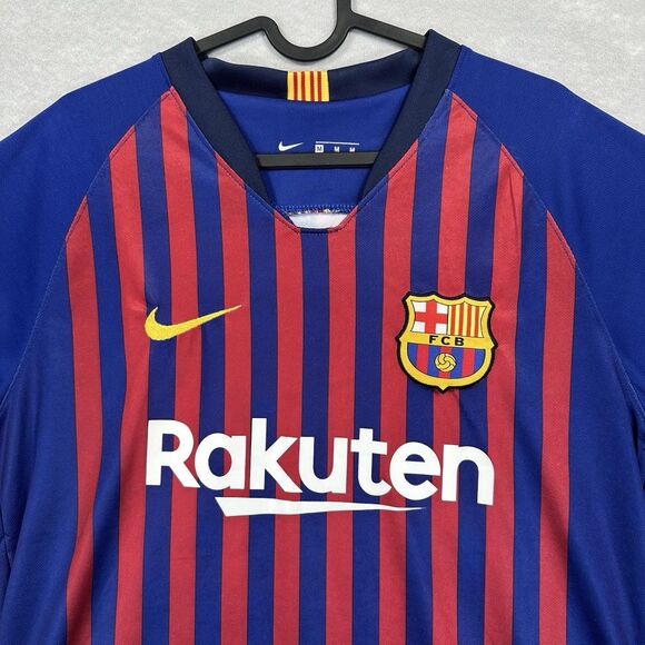 Nike Lionel Messi FC Barcelona 2018 Medium Jersey Embroidered Patches - See Info - Picture 5 of 16